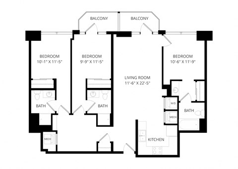 a floor plan of a house with an open floor plan